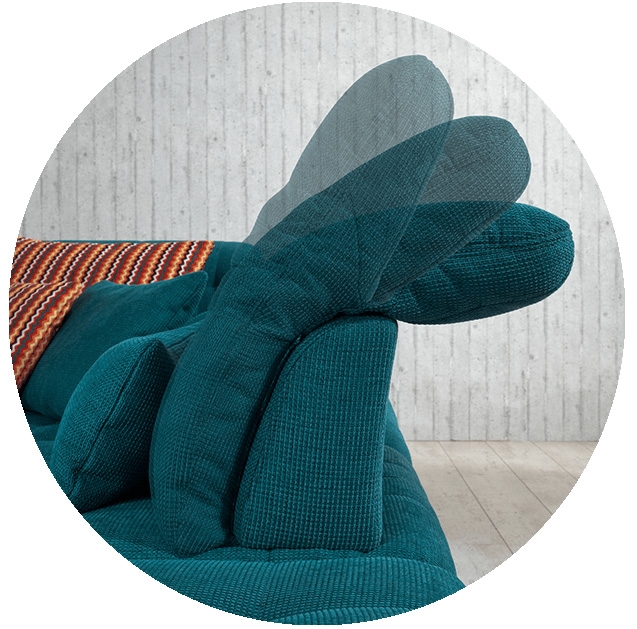 Alpine Fabric U-Shaped Sectional Sofa with Sleeper & Storage, Right Facing Armless Chair