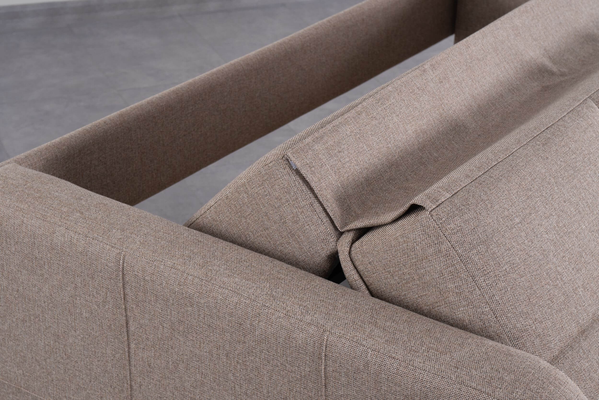 Kilim Pull Out Fabric Brown Loveseat with Storage Adonis