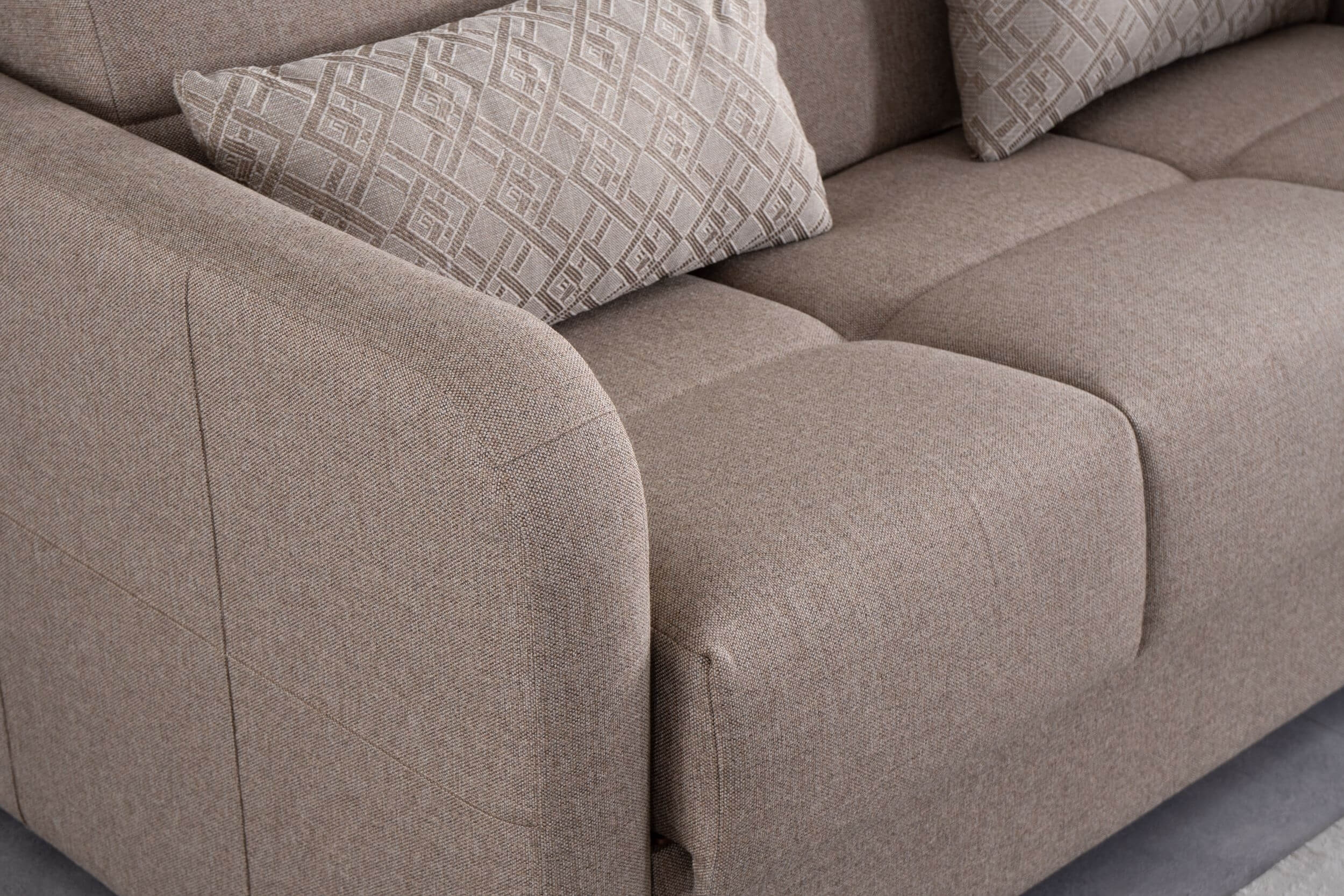 Pull Out Fabric Brown Loveseat Cushions