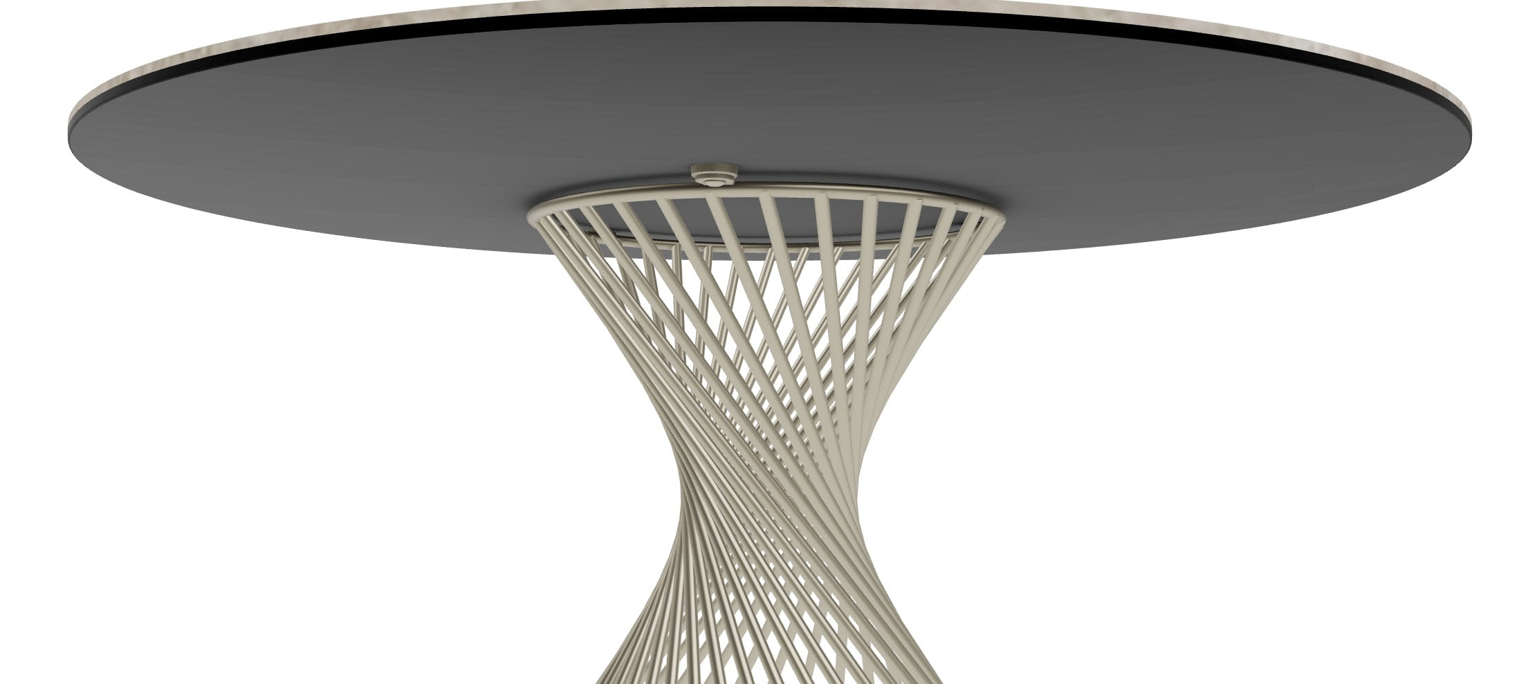 Vortex Metal/Ceramic Round Dining Table
