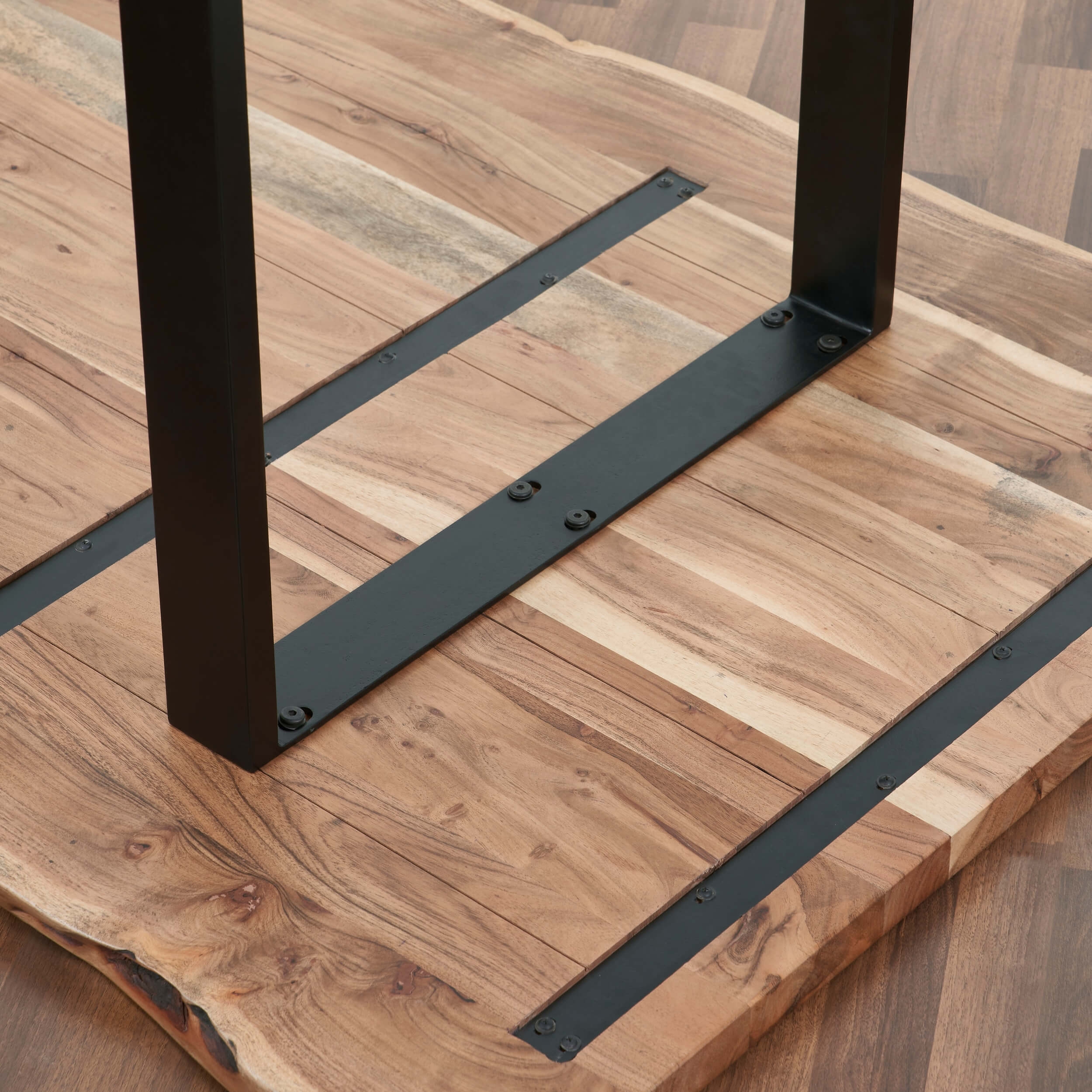 Alfi 79" Live Edge Solid Wood Dining Table with Sled base