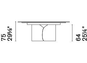 Twins Metal/Ceramic Rectangular Extendable Dining Table w/Rounded Corners