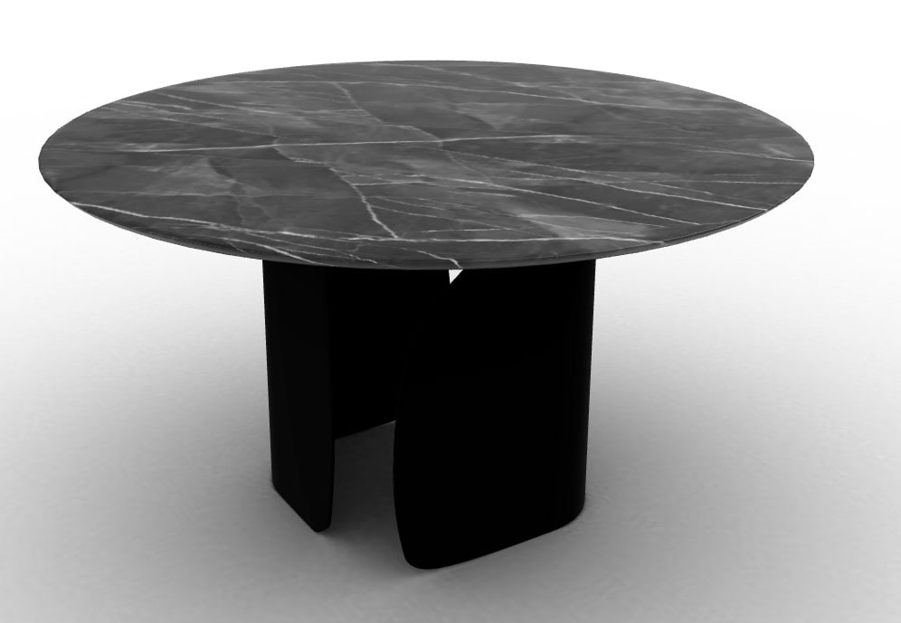 Twins Metal/Ceramic Round Dining Table