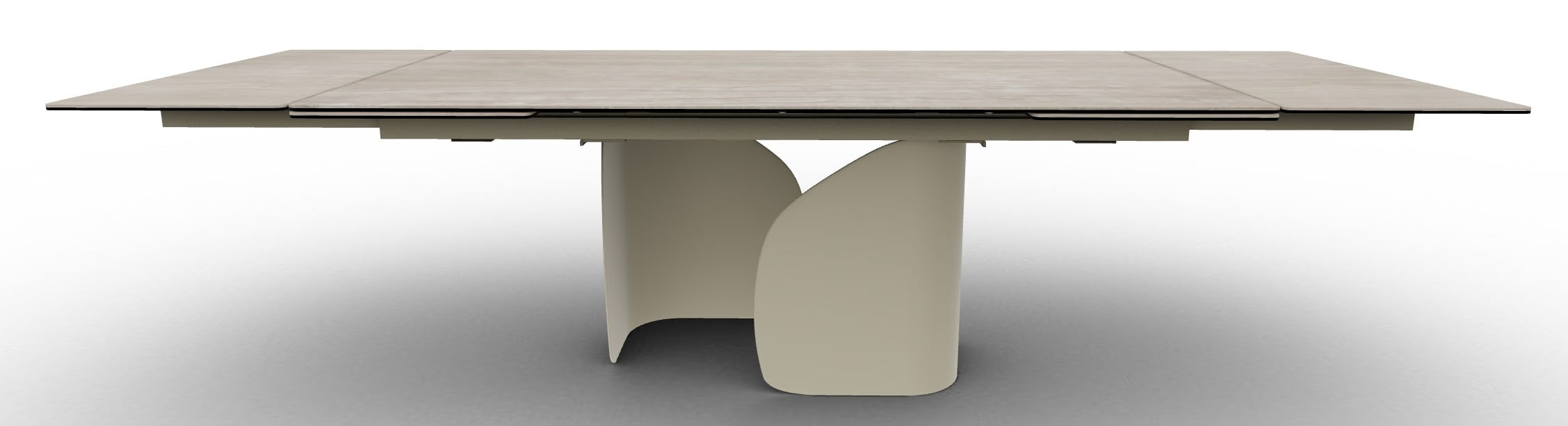 Twins Metal/Ceramic Rectangular Extendable Dining Table