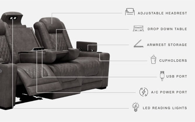 Hyllmont Polyester Recliner Sofa Information