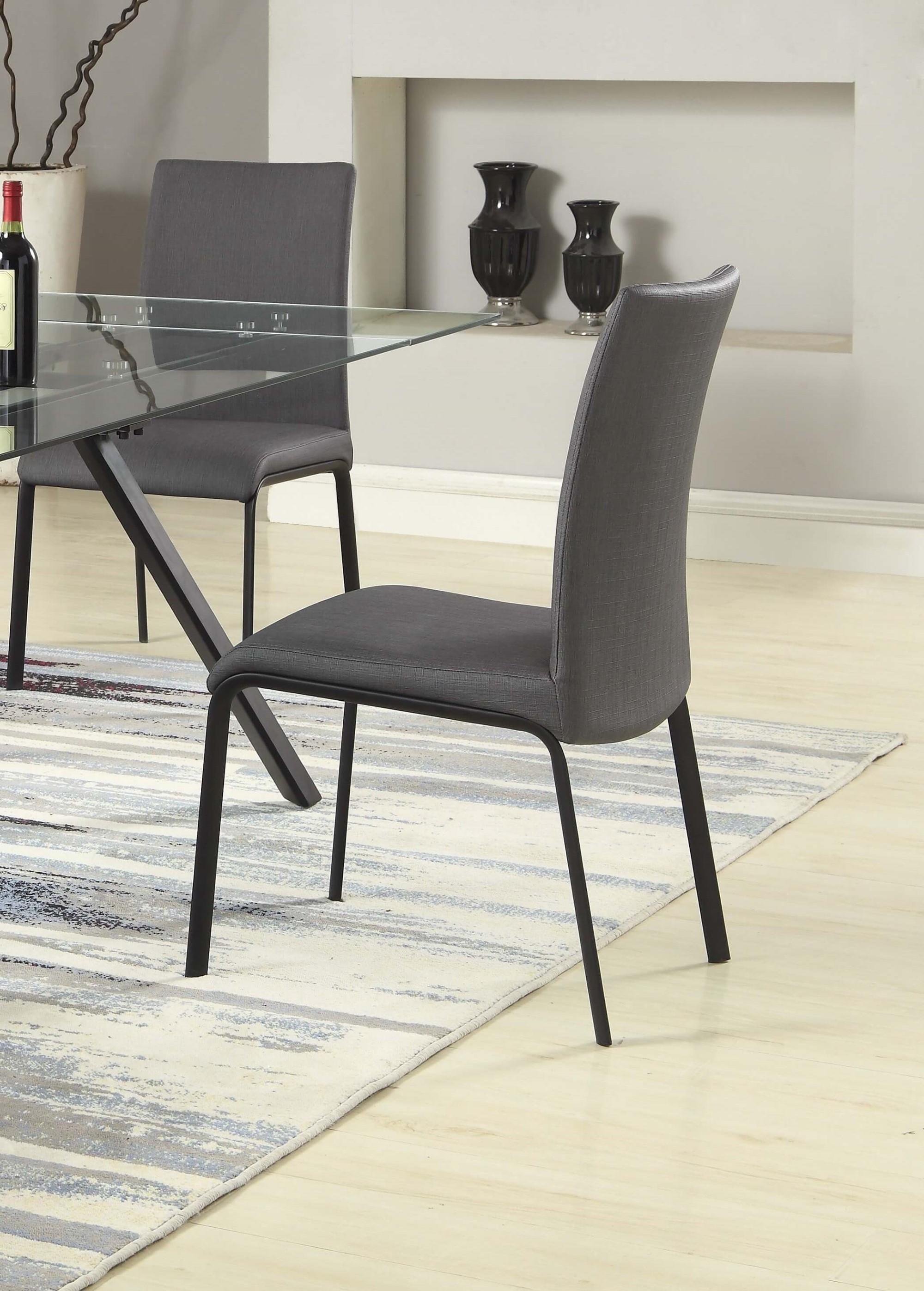 Aida Contemporary Curved Back PU Side Chair