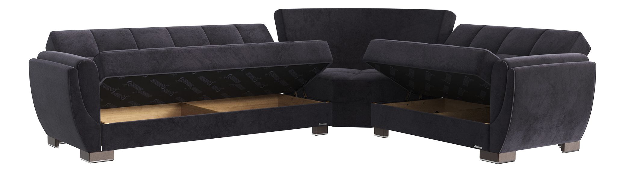 Armada Air Fabric Convertible L-Shaped Sectional Sofa