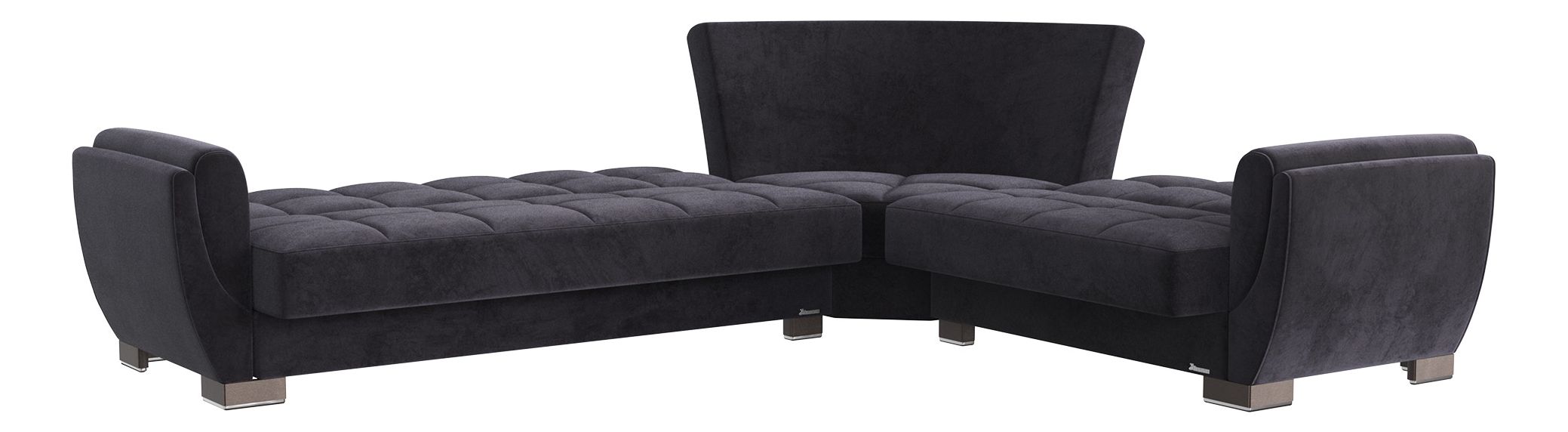 Armada Air Fabric Convertible L-Shaped Sectional Sofa