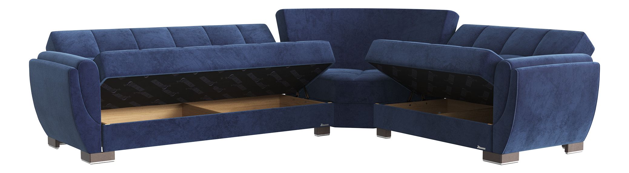 Armada Air Fabric Convertible L-Shaped Sectional Sofa