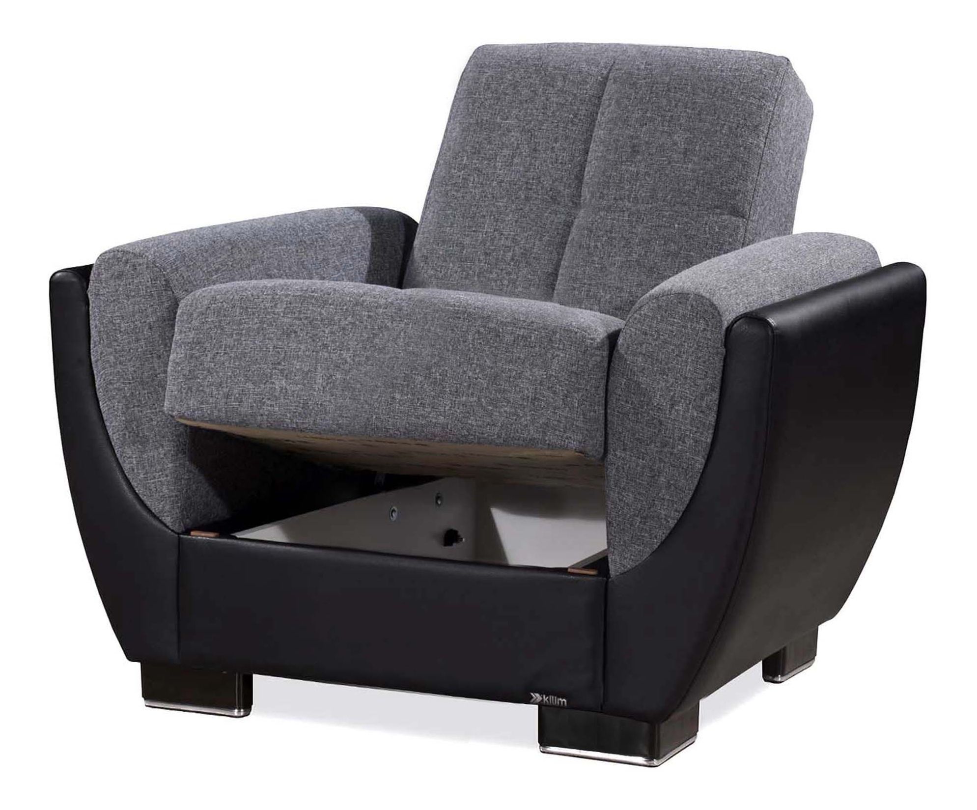 Armada Air Fabric/PU Convertible Sleeper Chair