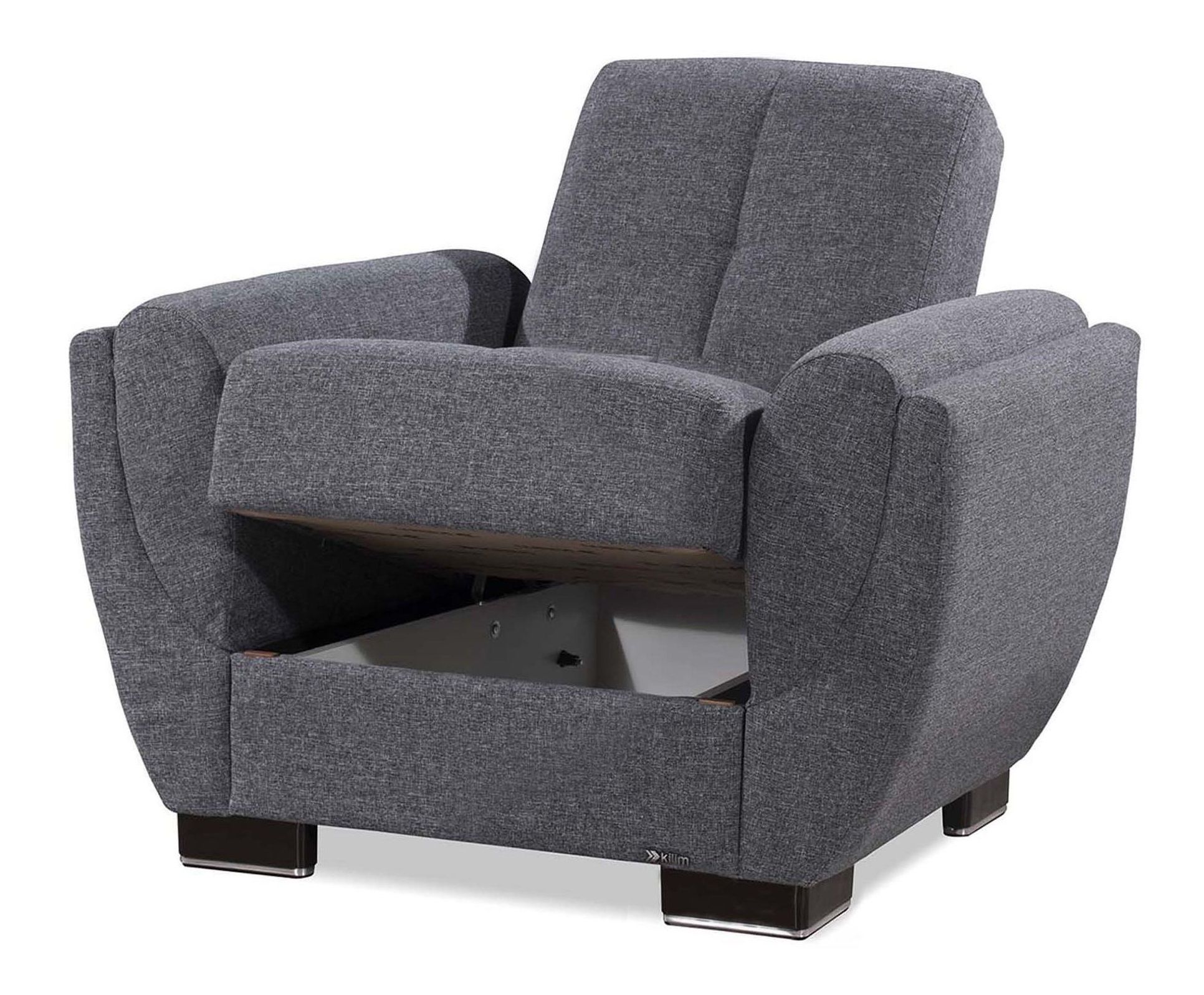 Armada Air Chenille Fabric Convertible Sleeper Chair