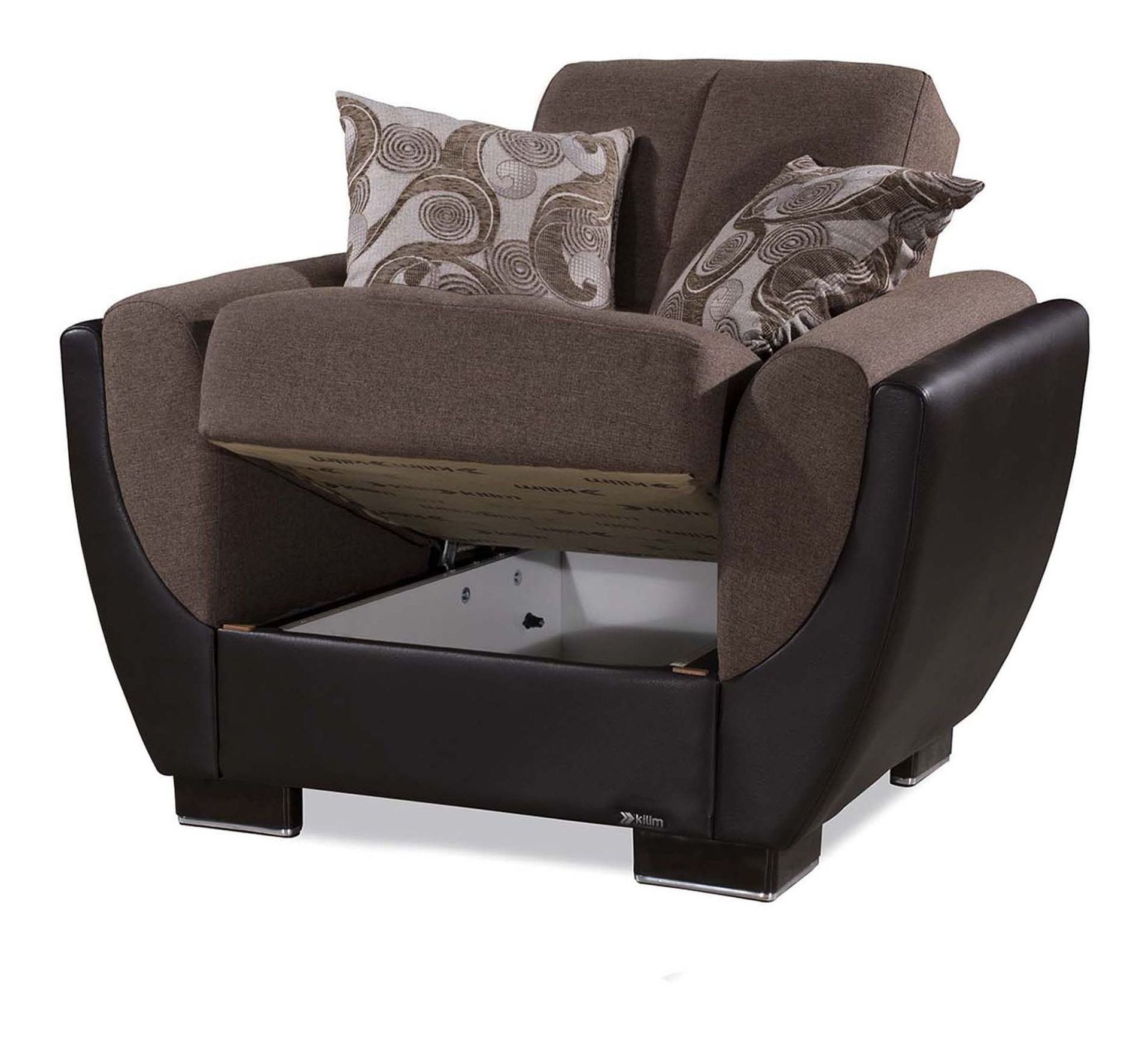 Armada Air Fabric/PU Convertible Sleeper Chair
