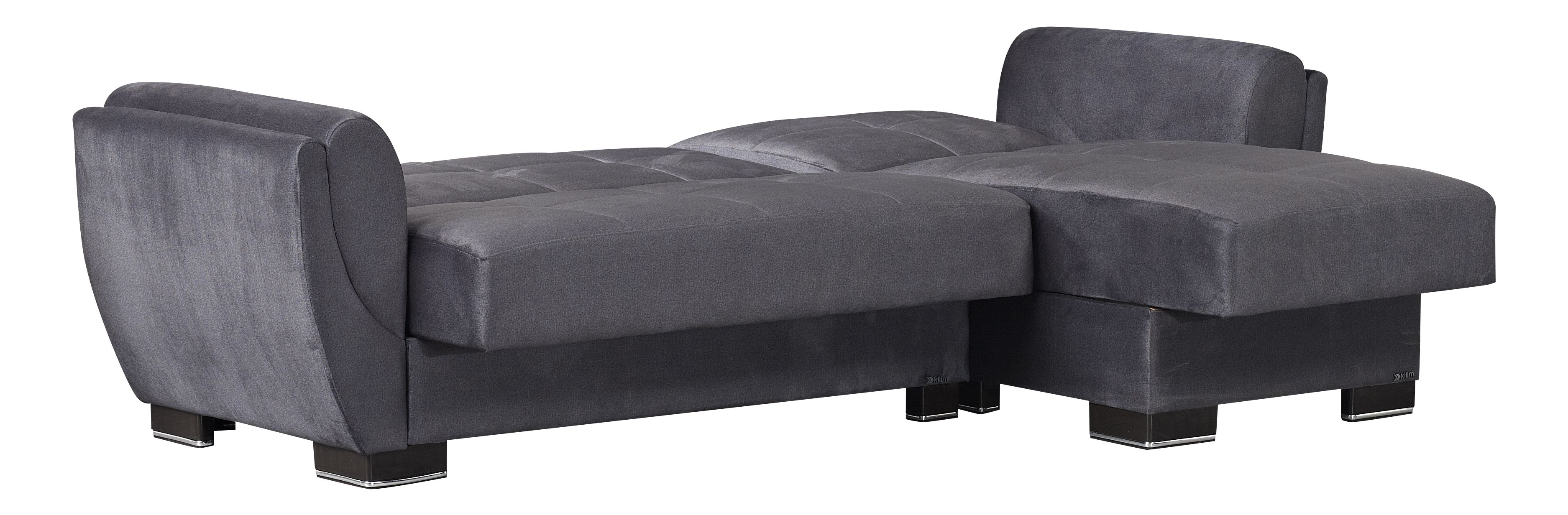Armada Air Fabric/PU Convertible L-Shaped Lounge Sectional Sofa
