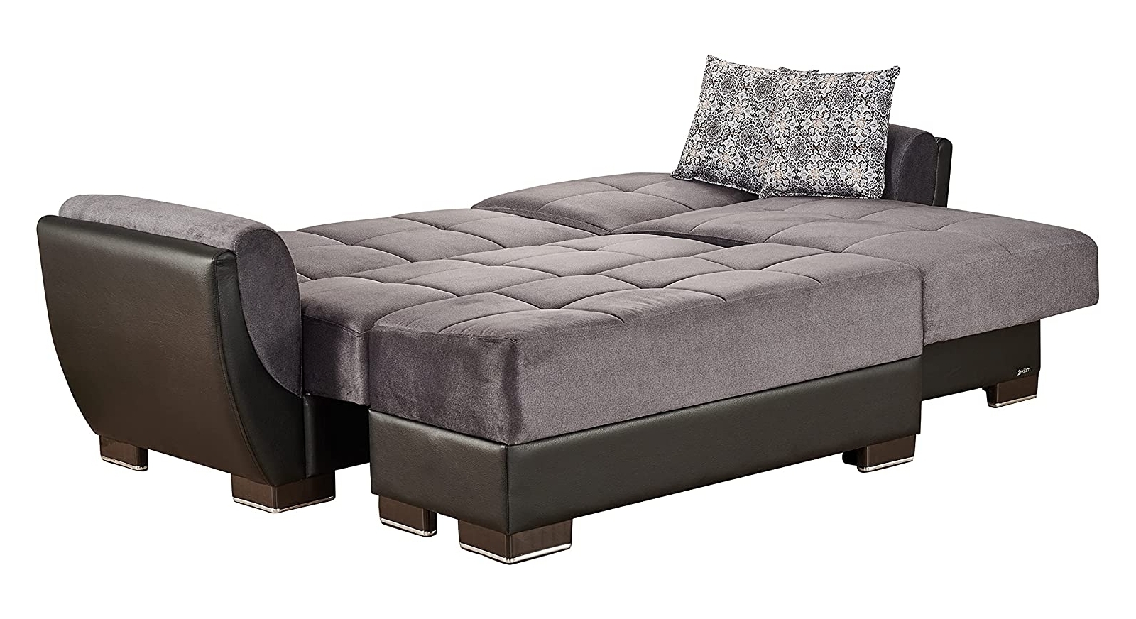 Armada Air Fabric/PU Convertible L-Shaped Lounge Sectional Sofa
