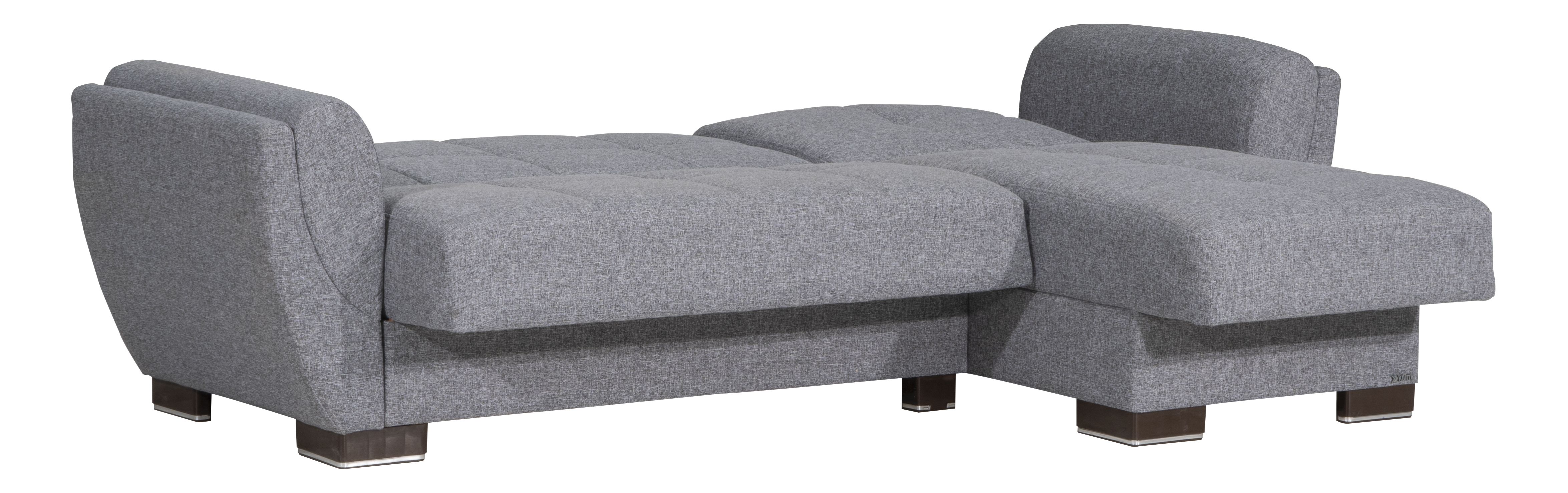 Armada Air Fabric Convertible L-Shaped Lounge Sectional Sofa