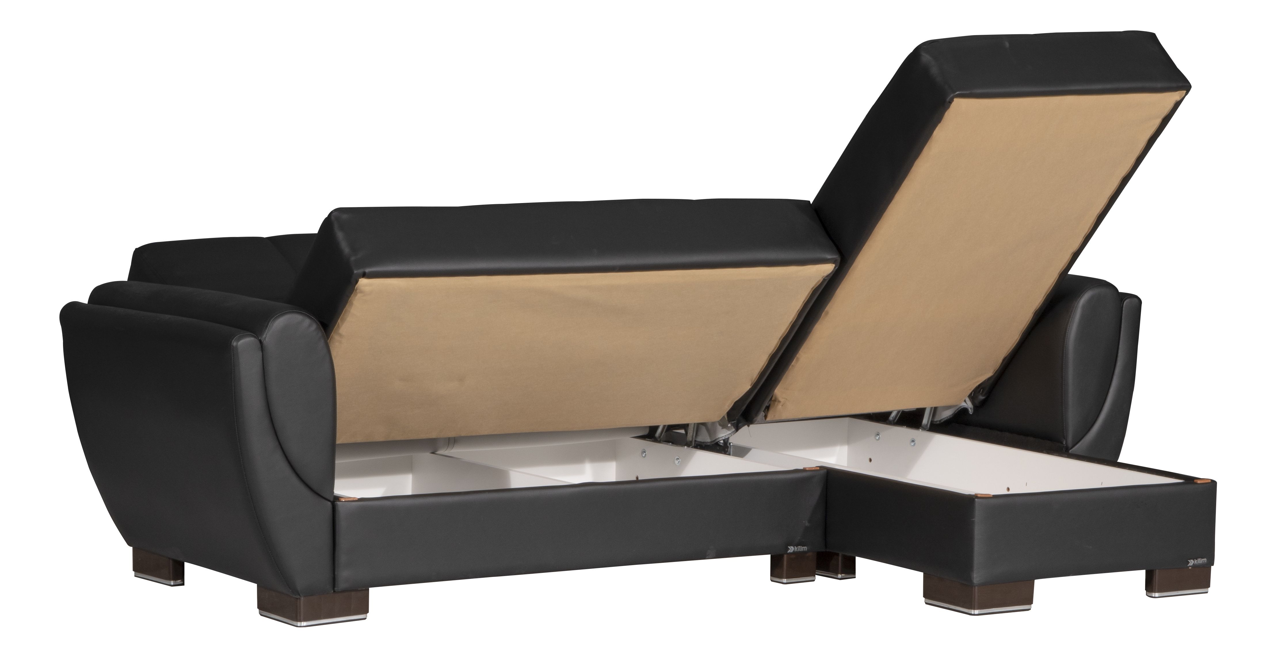 Armada Air PU Convertible L-Shaped Lounge Sectional Sofa