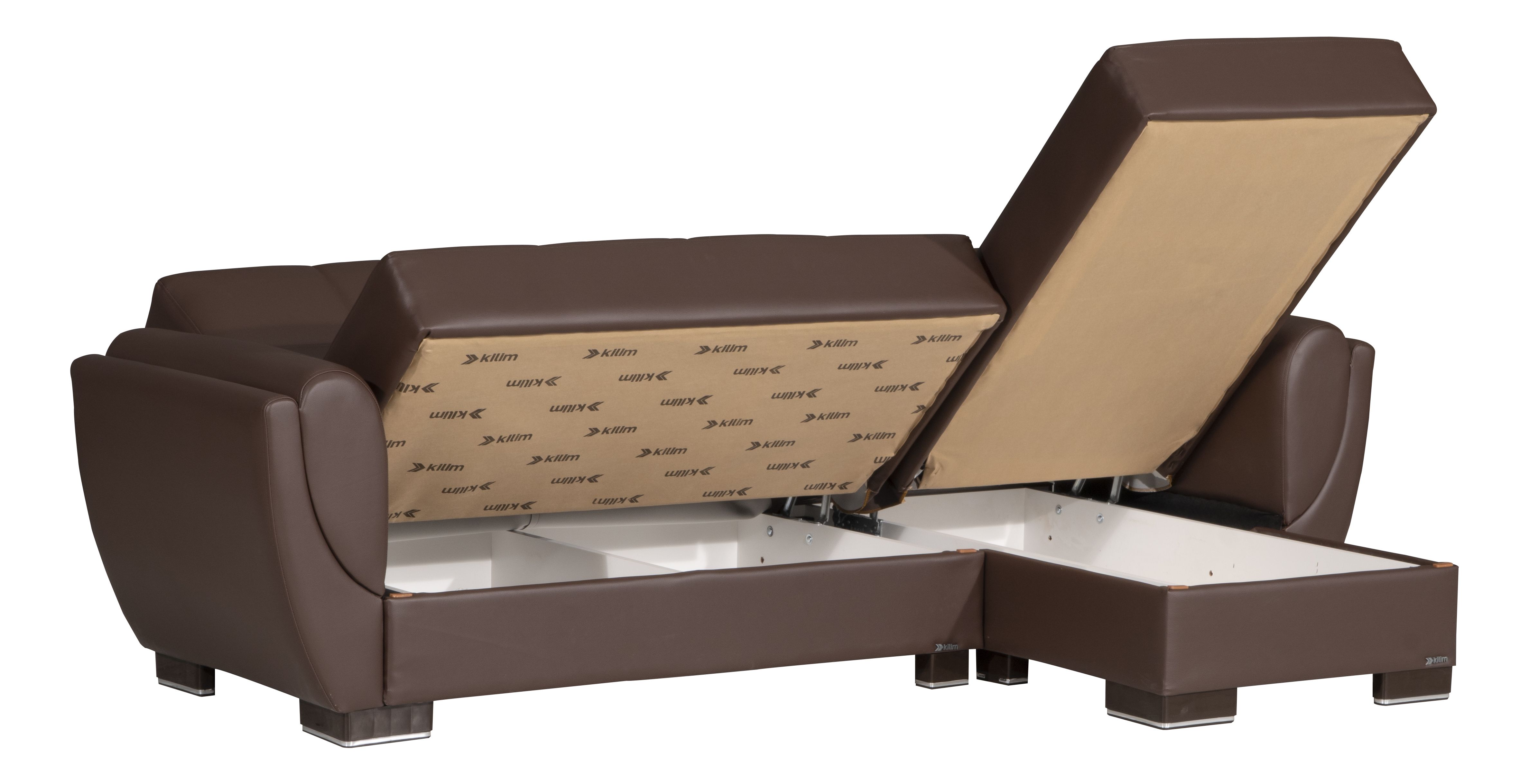 Armada Air PU Convertible L-Shaped Lounge Sectional Sofa