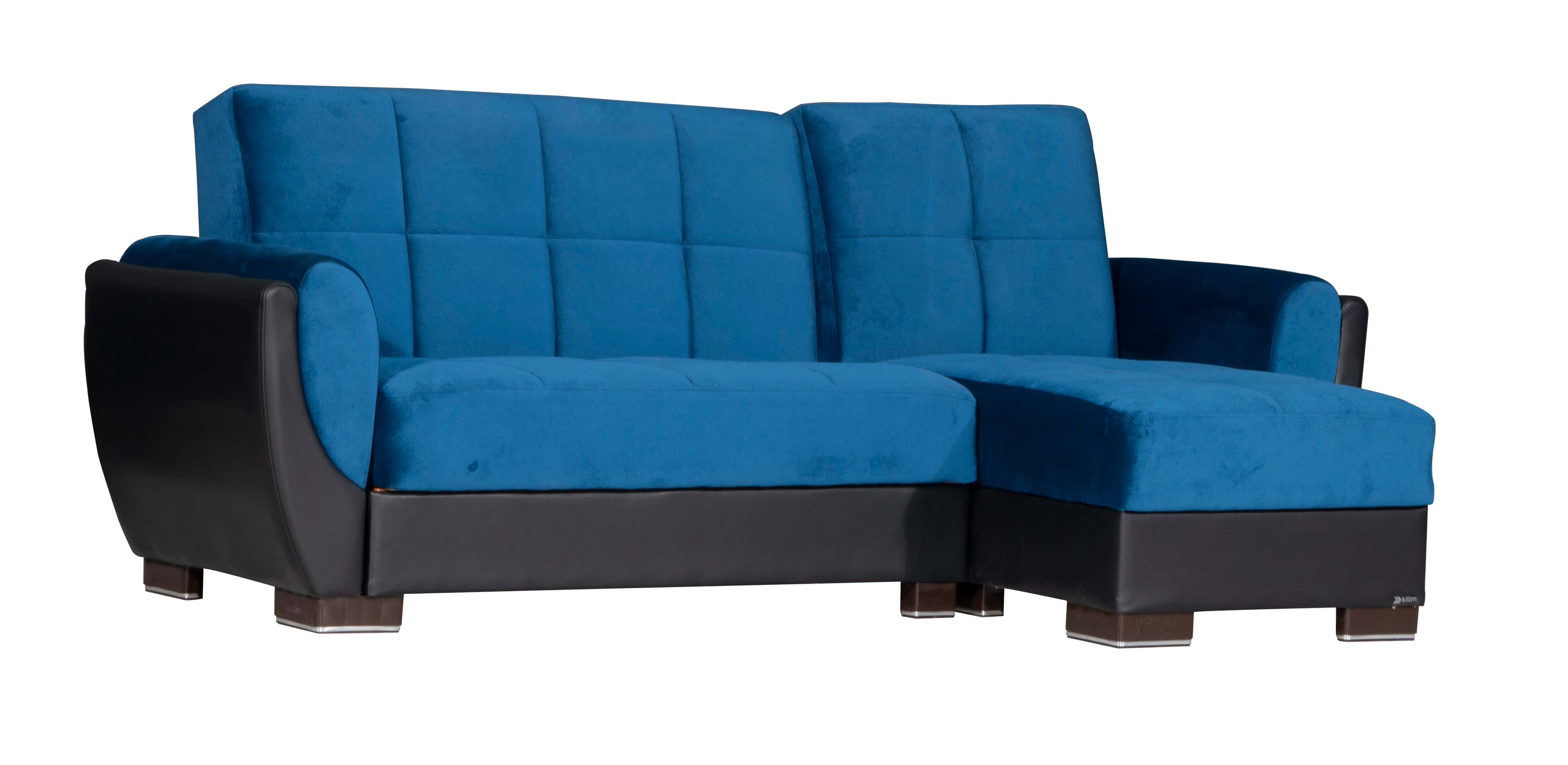 Ottomanson Classics X Convertible Chaise Lounge with Storage, Royal Blue