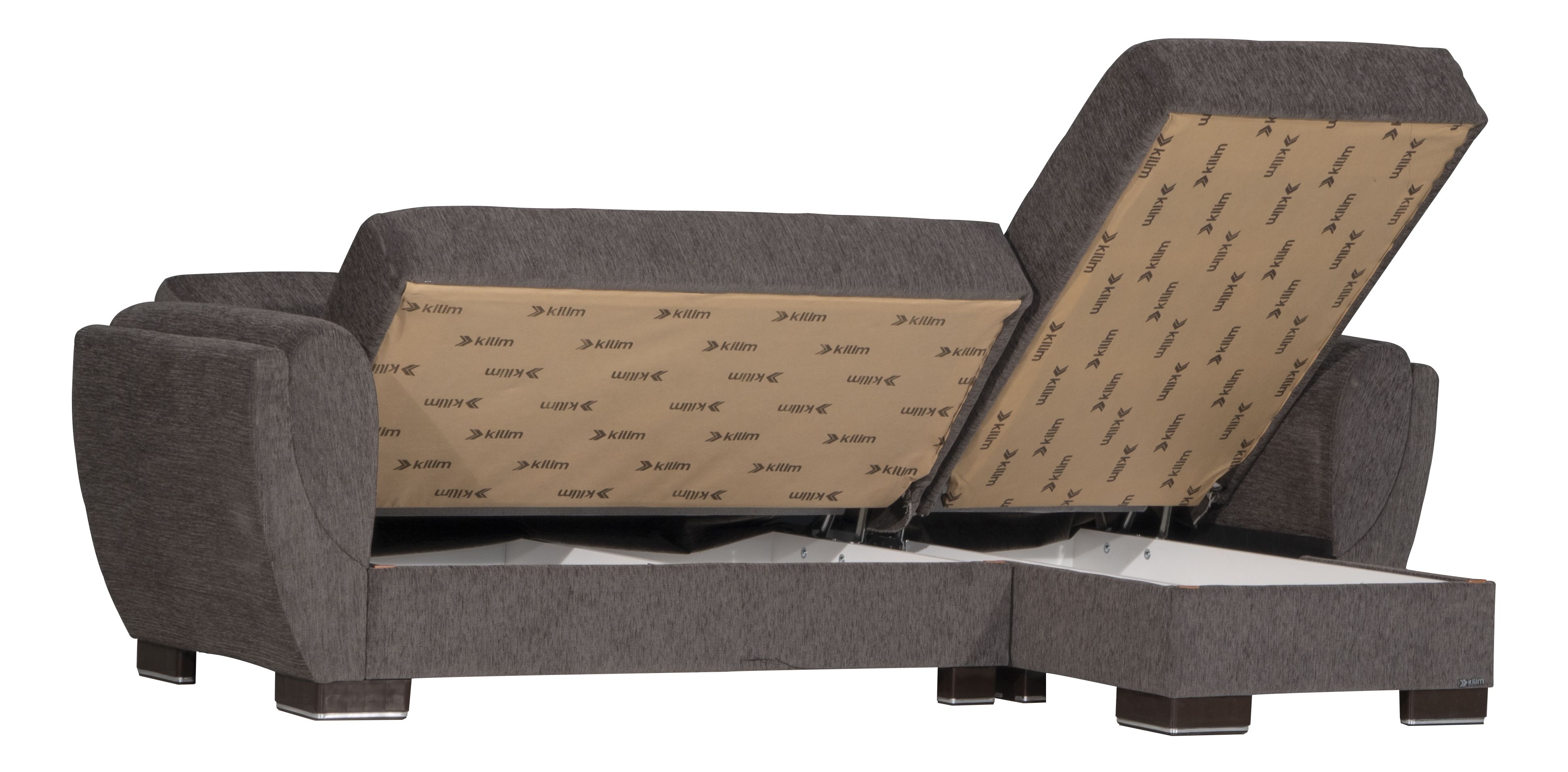 Armada Air Fabric Convertible L-Shaped Lounge Sectional Sofa