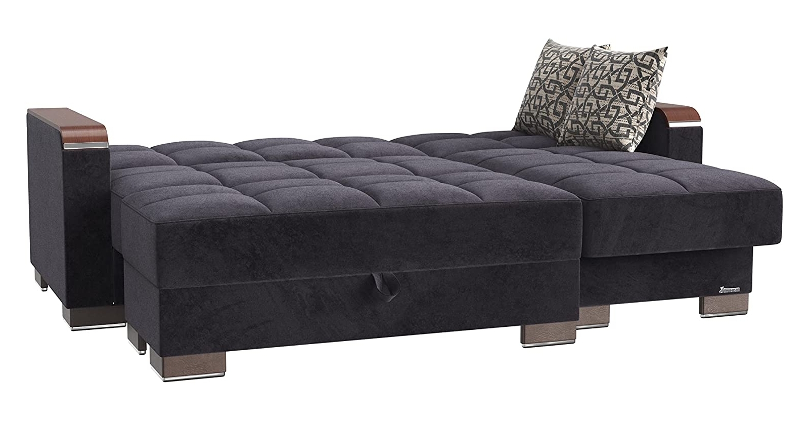 Armada X Microfiber Convertible L-Shaped Lounge Sectional Sofa