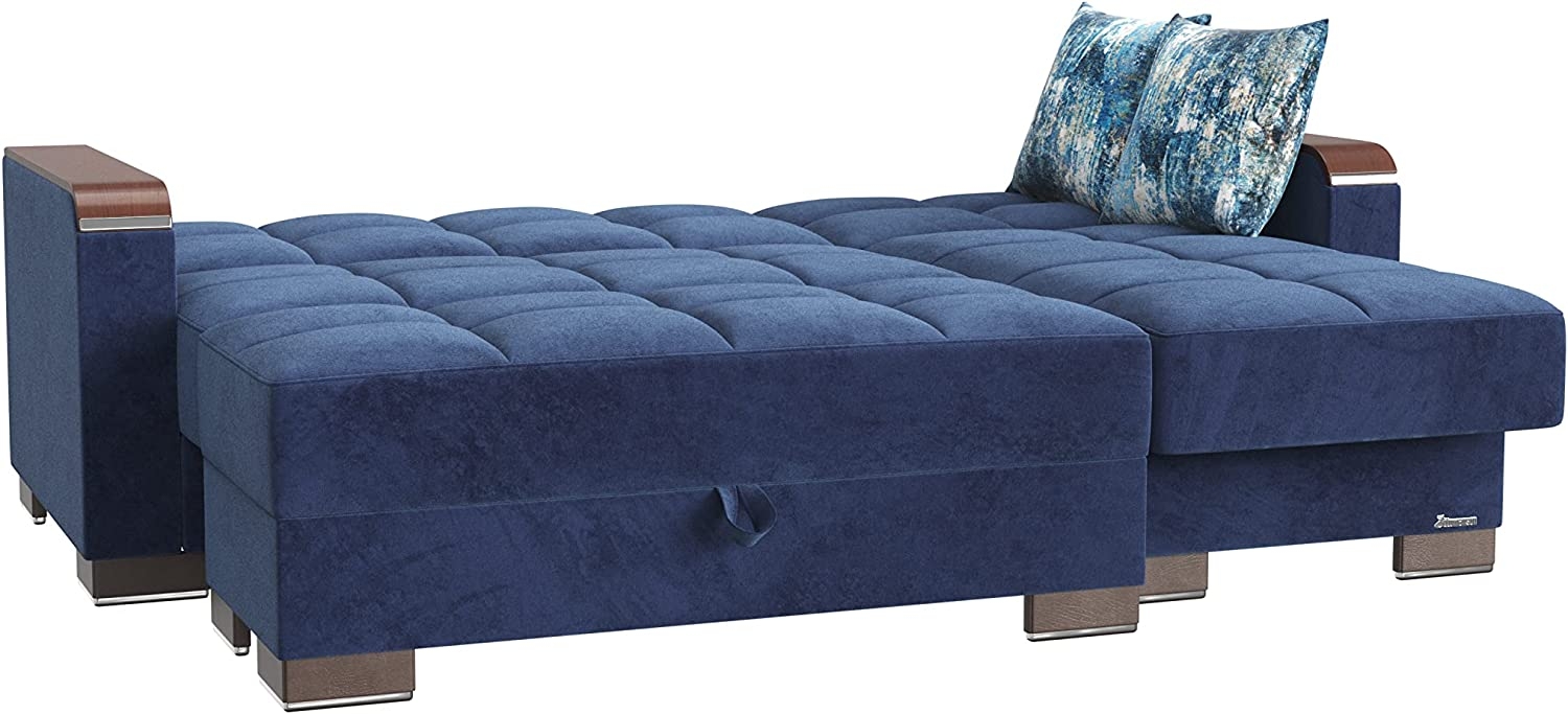 Armada X Microfiber Convertible L-Shaped Lounge Sectional Sofa