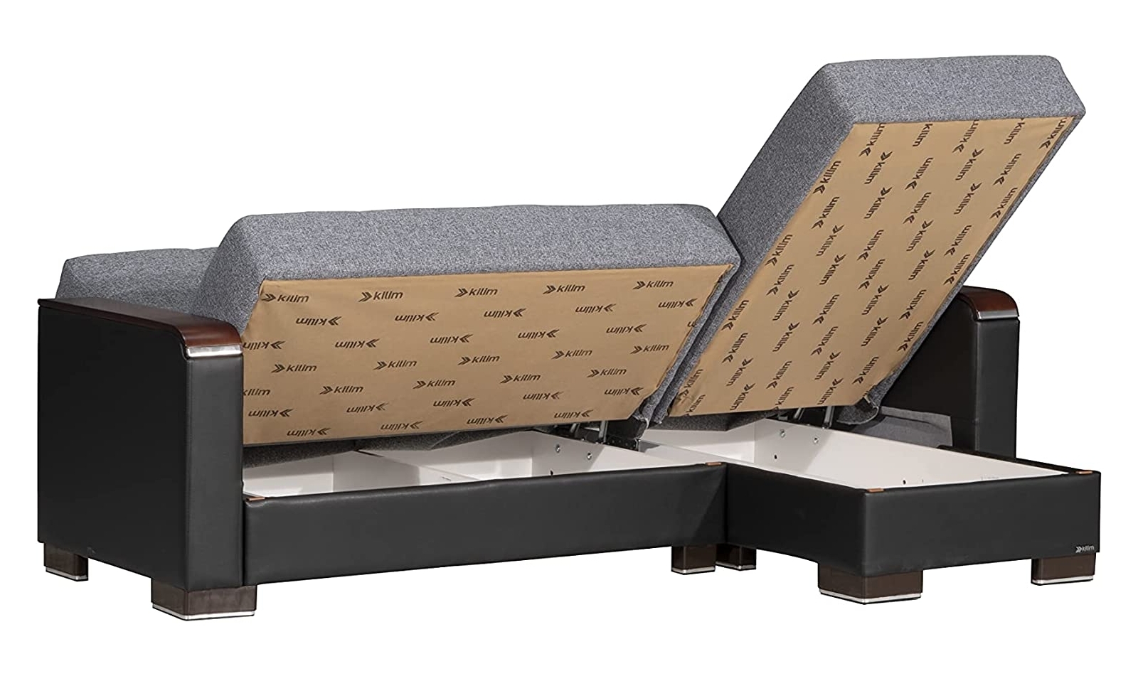 Armada X Fabric/PU Convertible L-Shaped Lounge Sectional Sofa