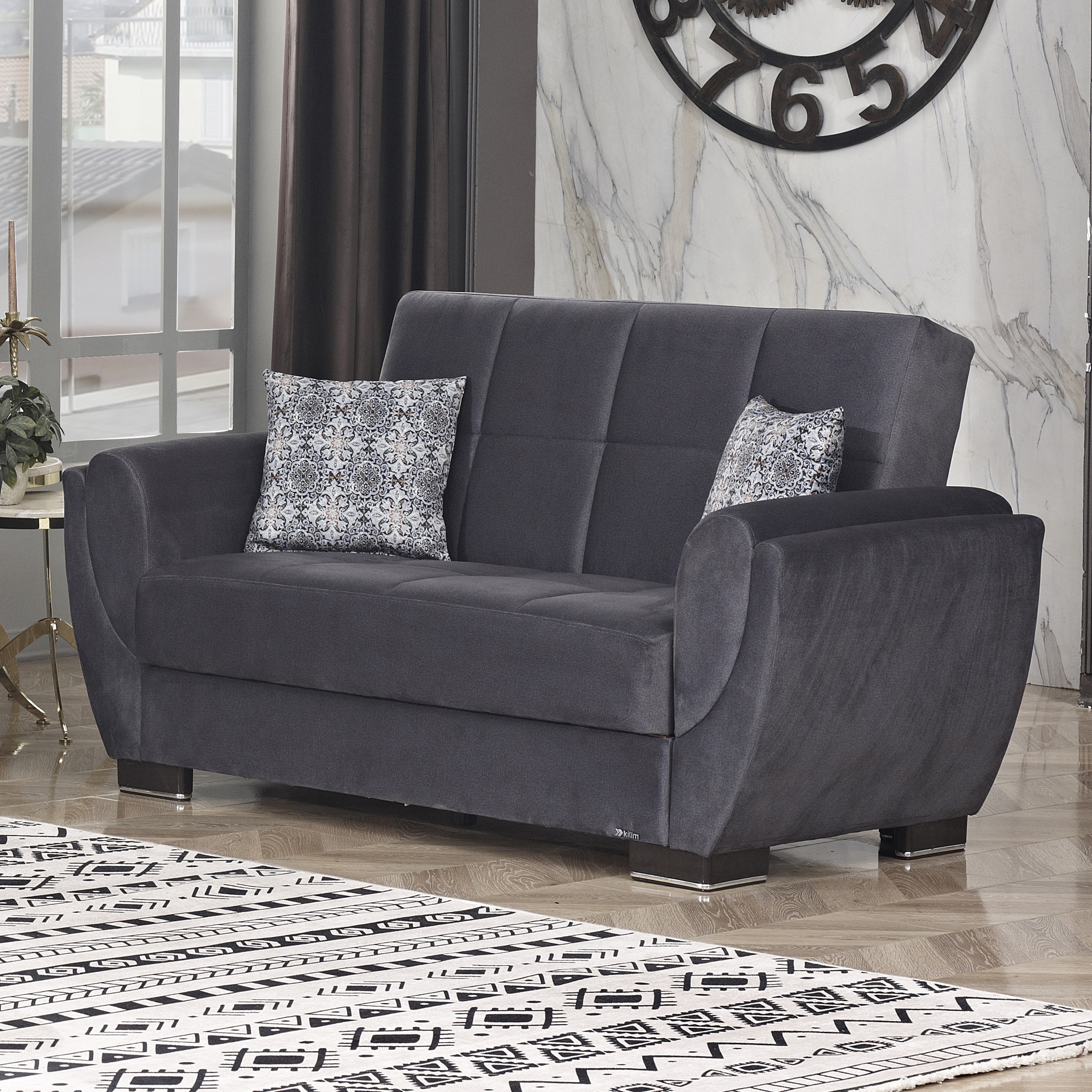 Armada Air Fabric Convertible Loveseat