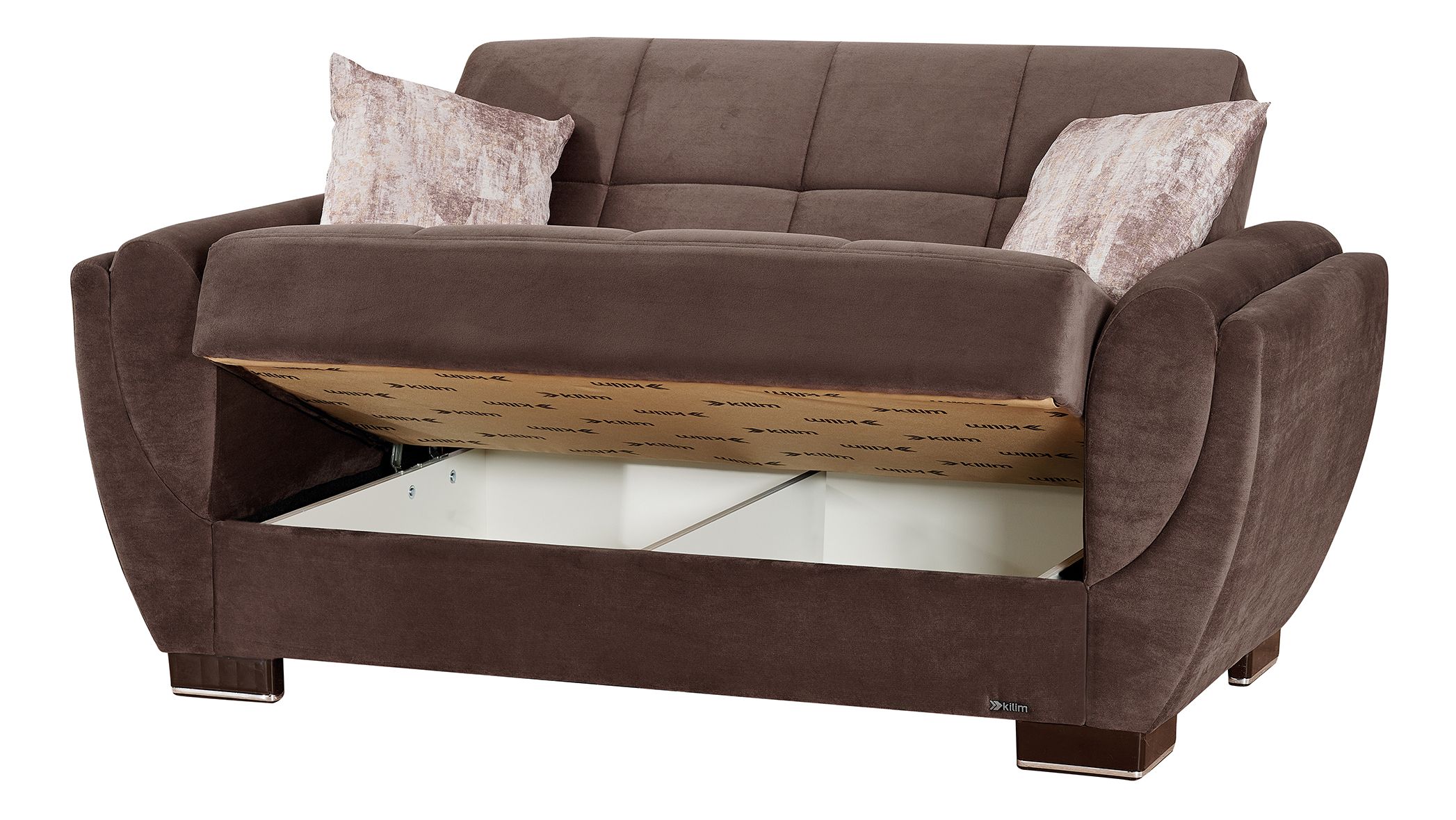 Armada Air Microfiber Fabric Convertible Loveseat