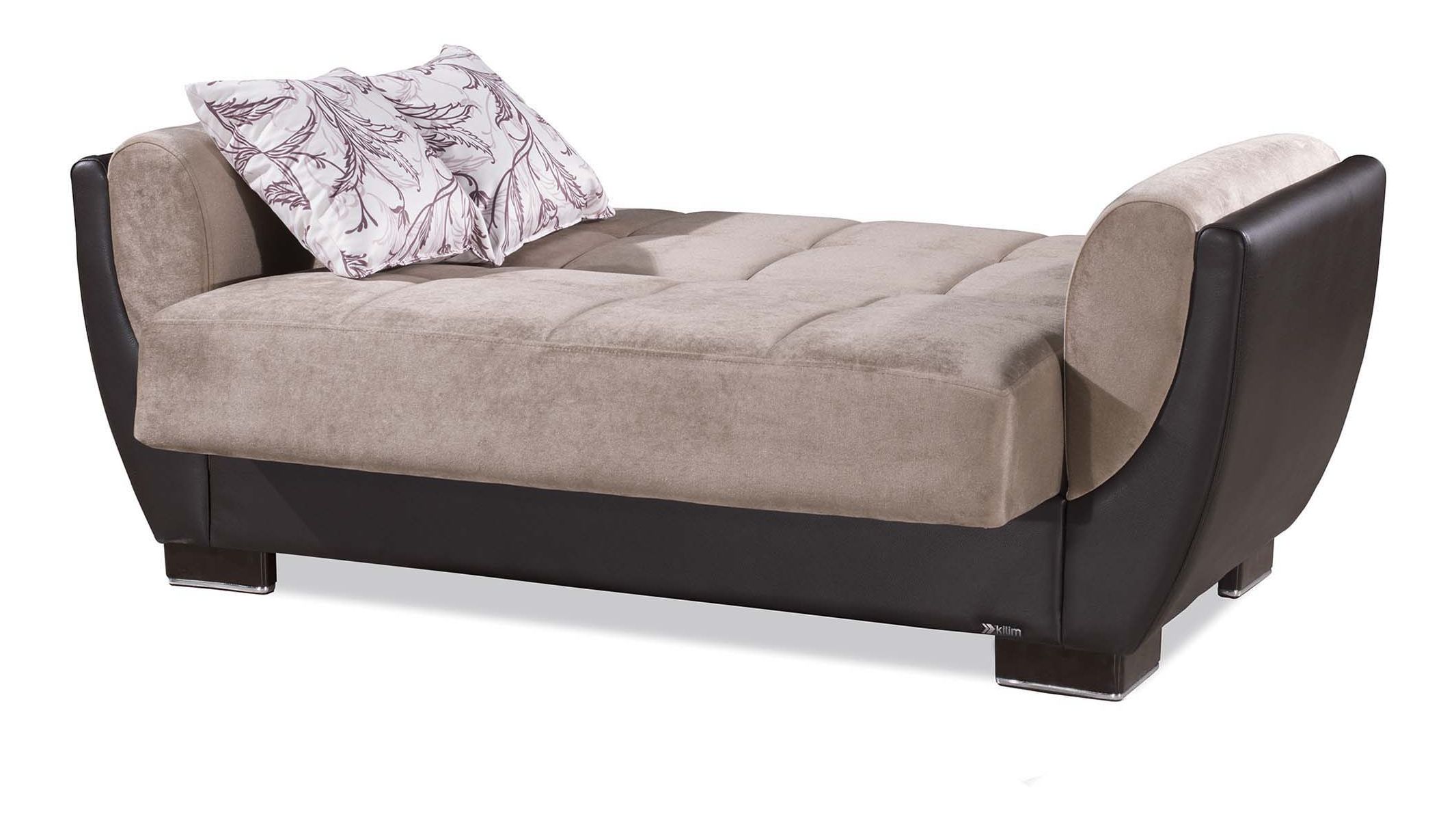 Armada Air Fabric/PU Convertible Loveseat