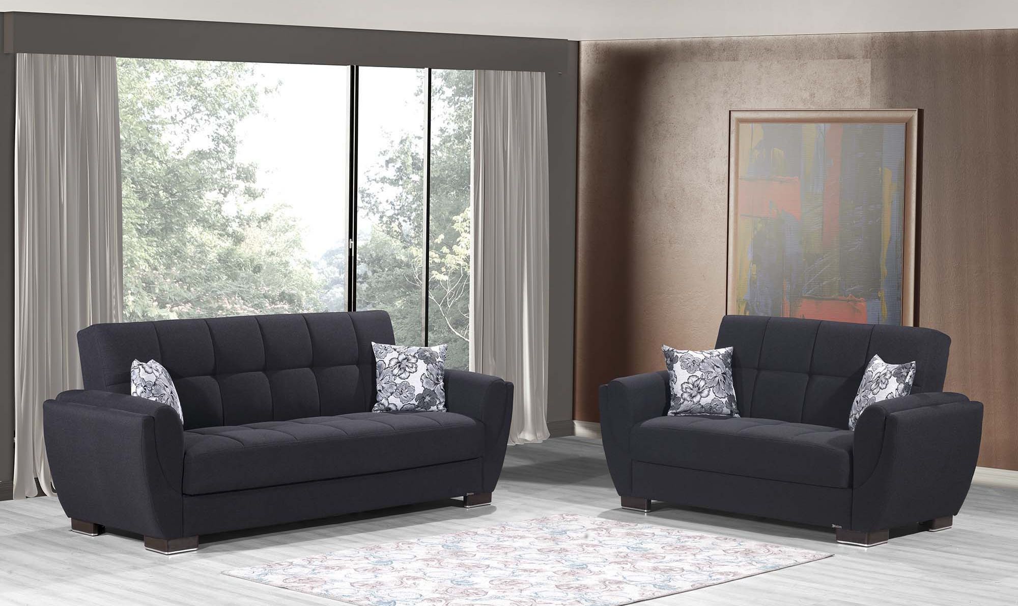 Armada Air Fabric Convertible Loveseat