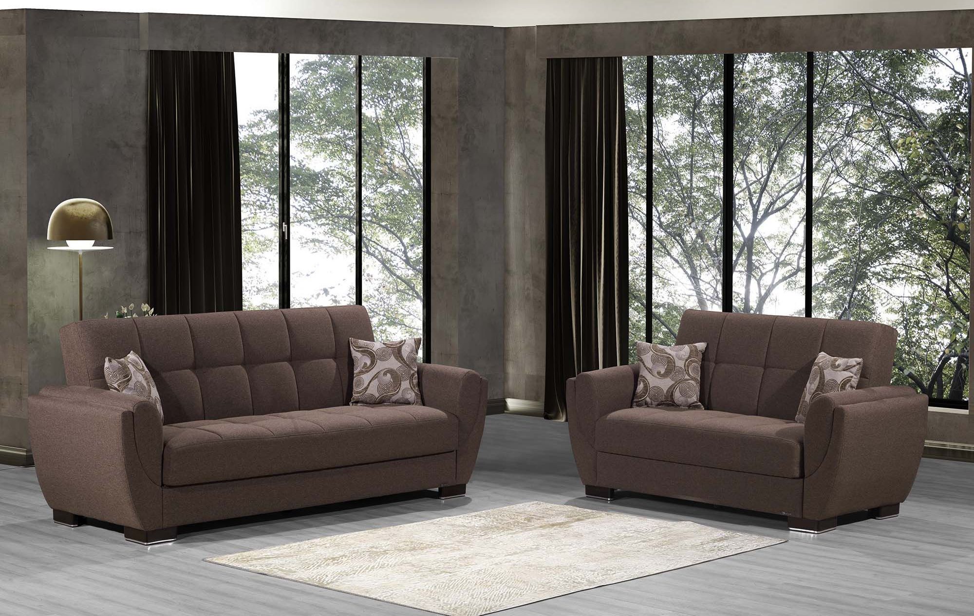 Armada Air Fabric Convertible Loveseat