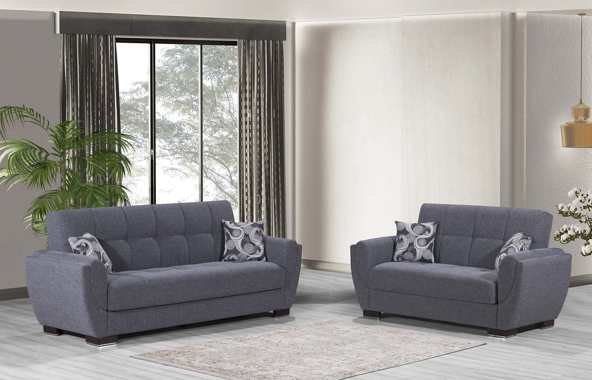 Armada Air Fabric Convertible Loveseat