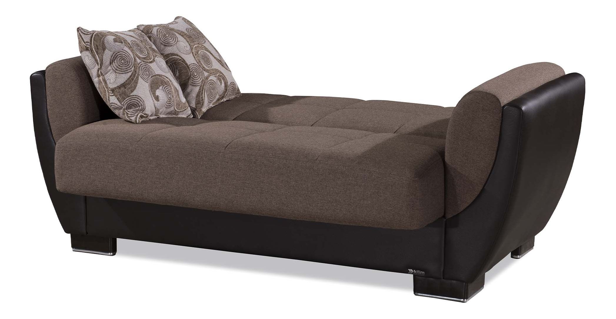 Armada Air Fabric/PU Convertible Loveseat