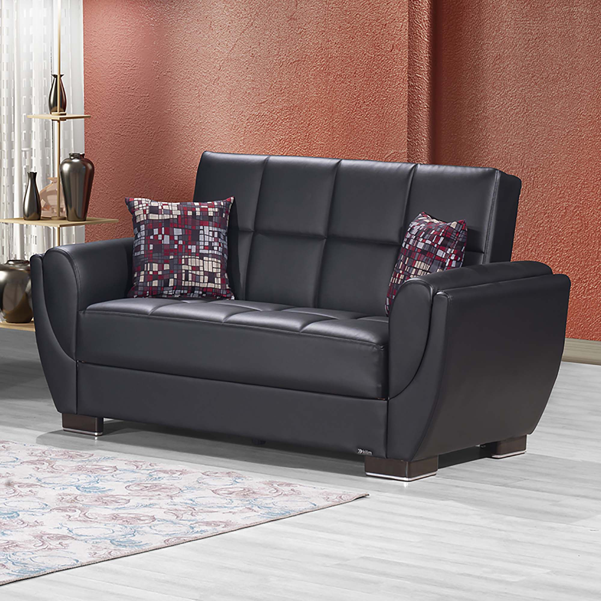 Armada Air PU Convertible Loveseat