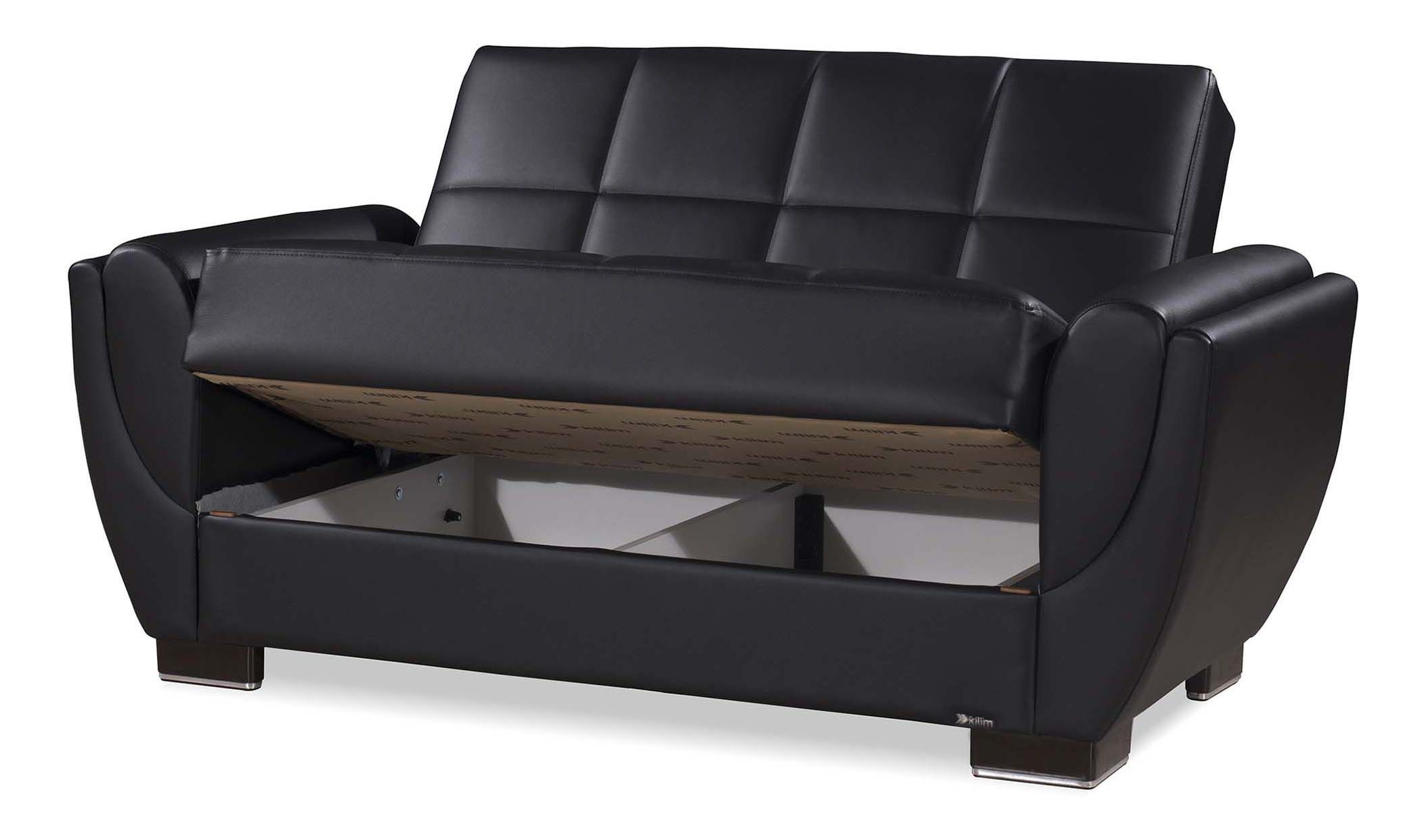 Armada Air PU Convertible Loveseat