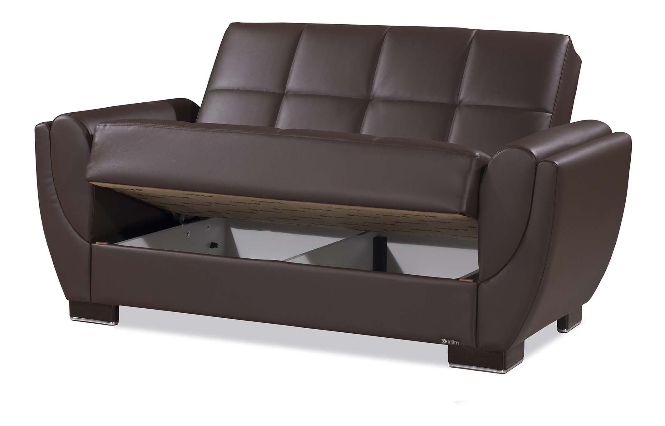 Armada Air PU Convertible Loveseat