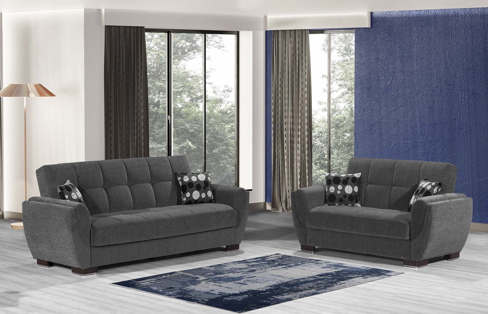 Armada Air Fabric Convertible Loveseat