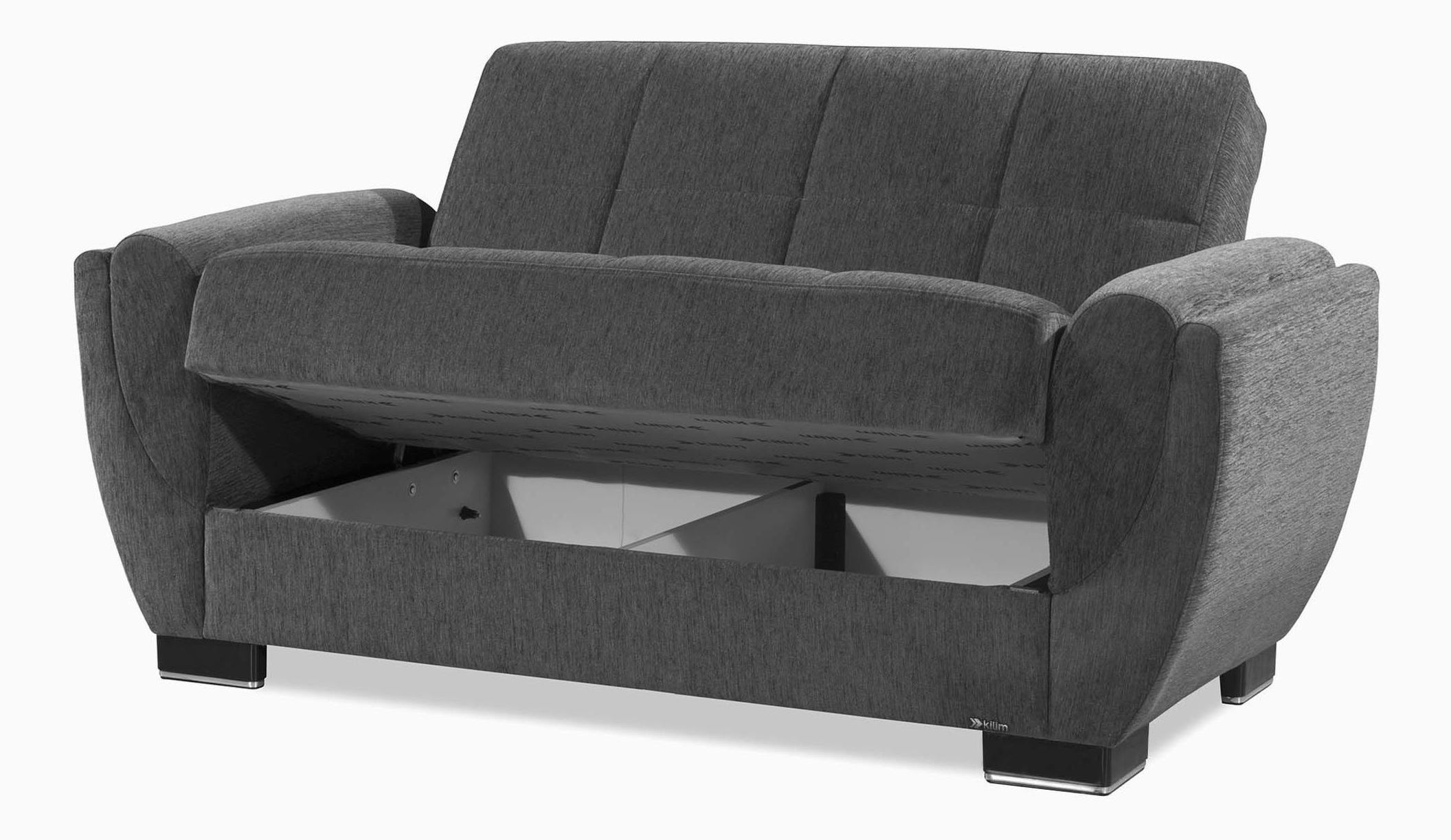 Armada Air Fabric Convertible Loveseat