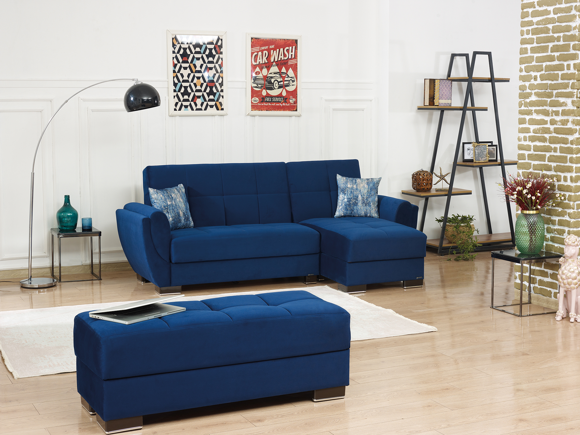 Armada Air Fabric Storage Ottoman