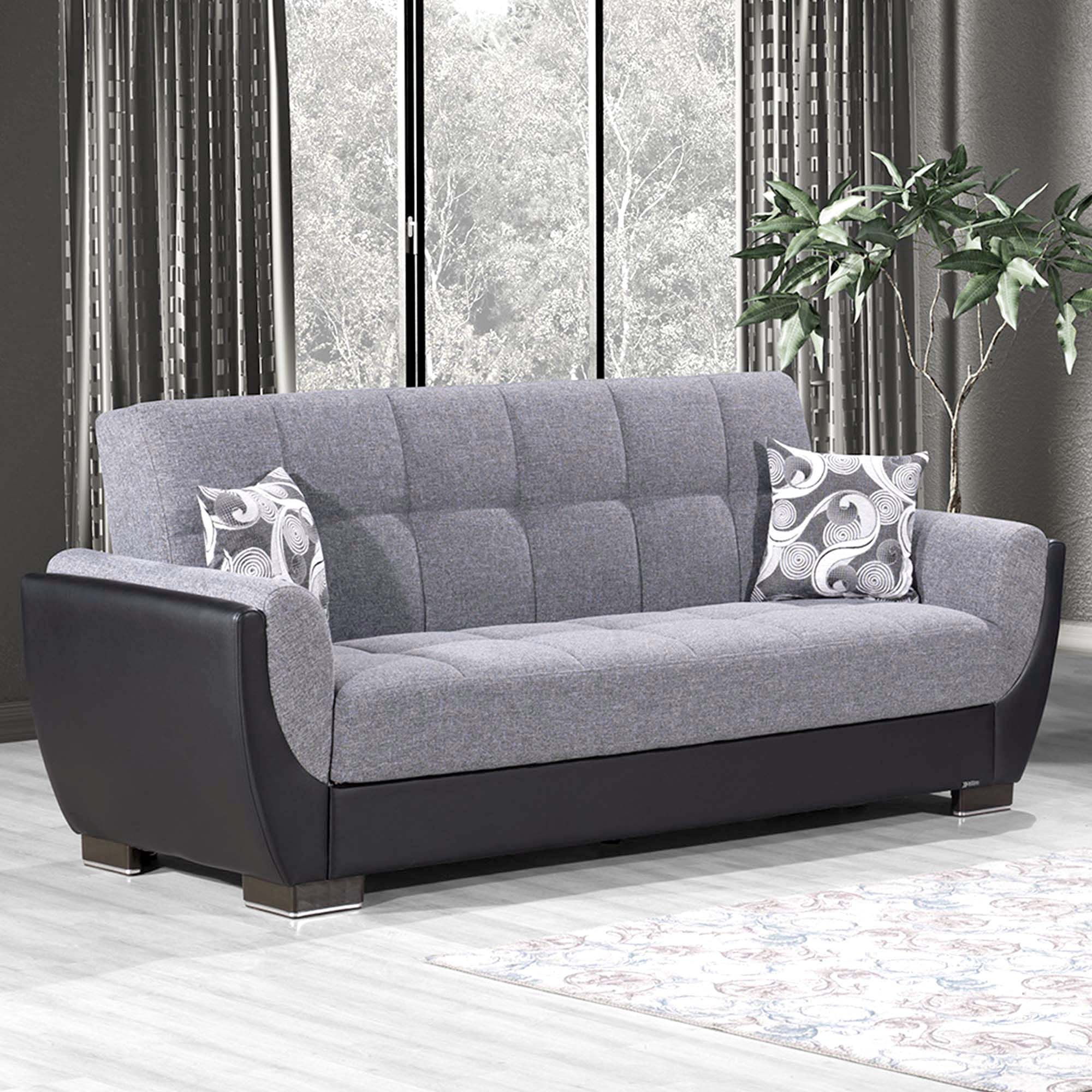 Armada Air Fabric/PU Convertible Sofabed
