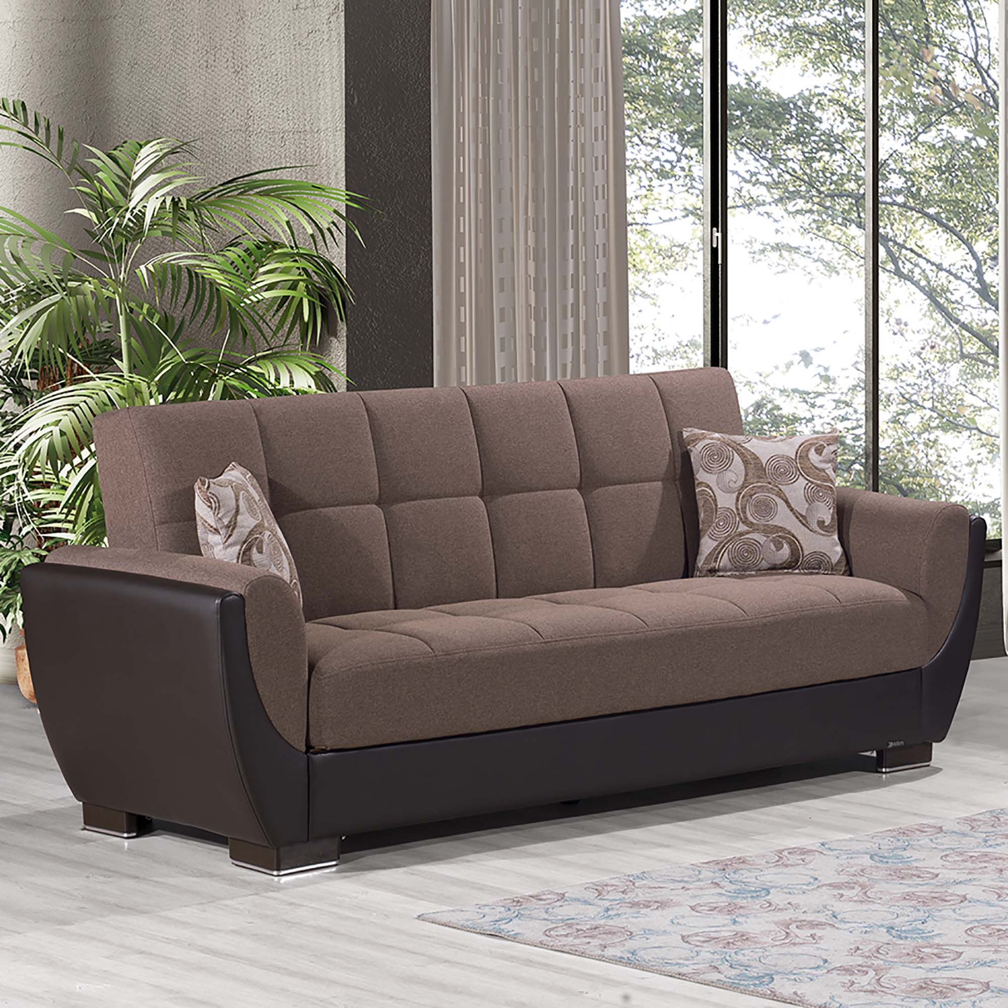 Armada Air Fabric/PU Convertible Sofabed