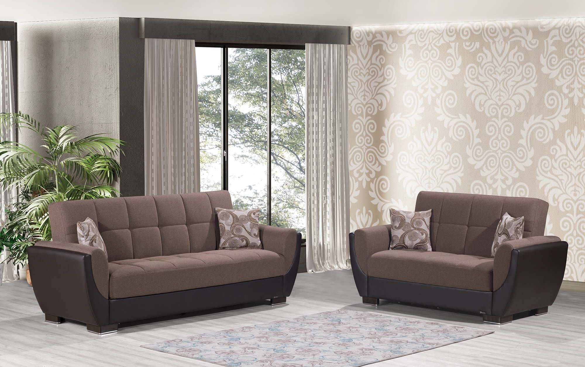 Armada Air Fabric/PU Convertible Sofabed
