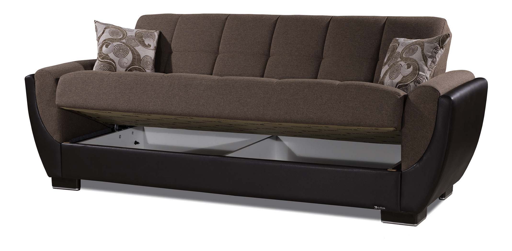 Armada Air Fabric/PU Convertible Sofabed