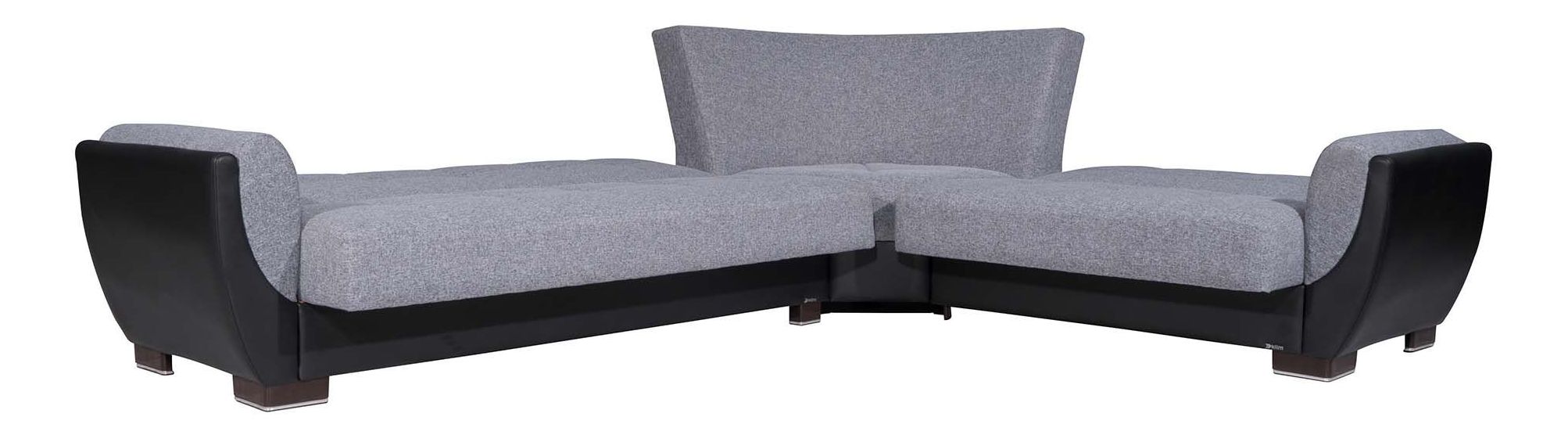Armada Air Fabric/PU Convertible L-Shaped Sectional Sofa