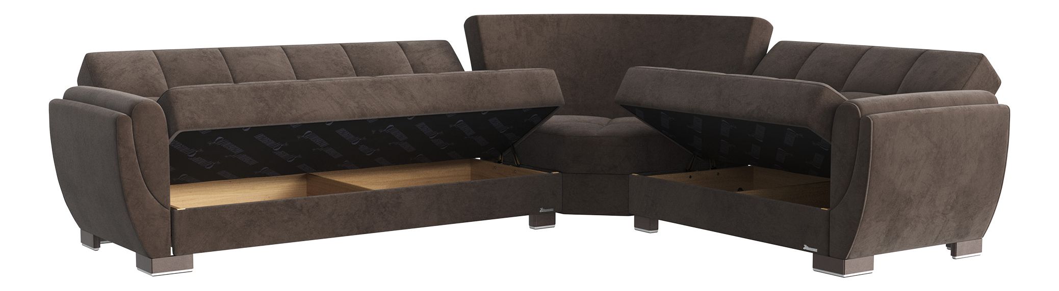 Armada Air Fabric Convertible L-Shaped Sectional Sofa