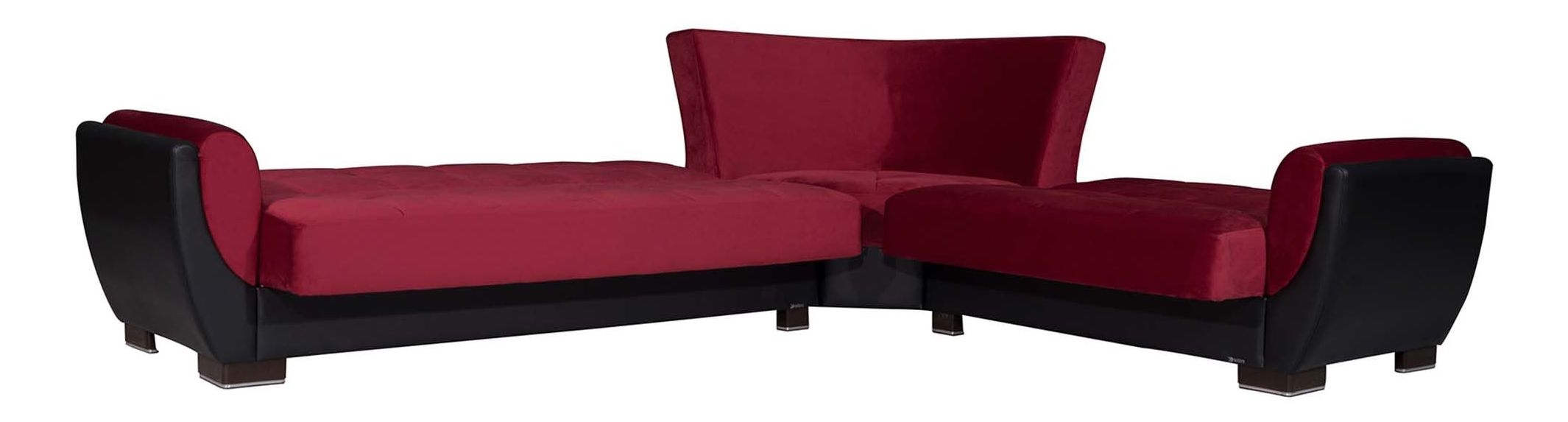 Armada Air Fabric/PU Convertible L-Shaped Sectional Sofa