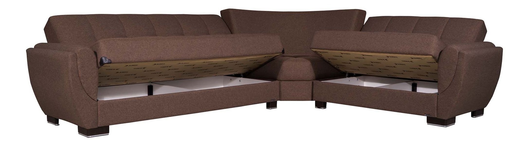 Armada Air Fabric Convertible L-Shaped Sectional Sofa