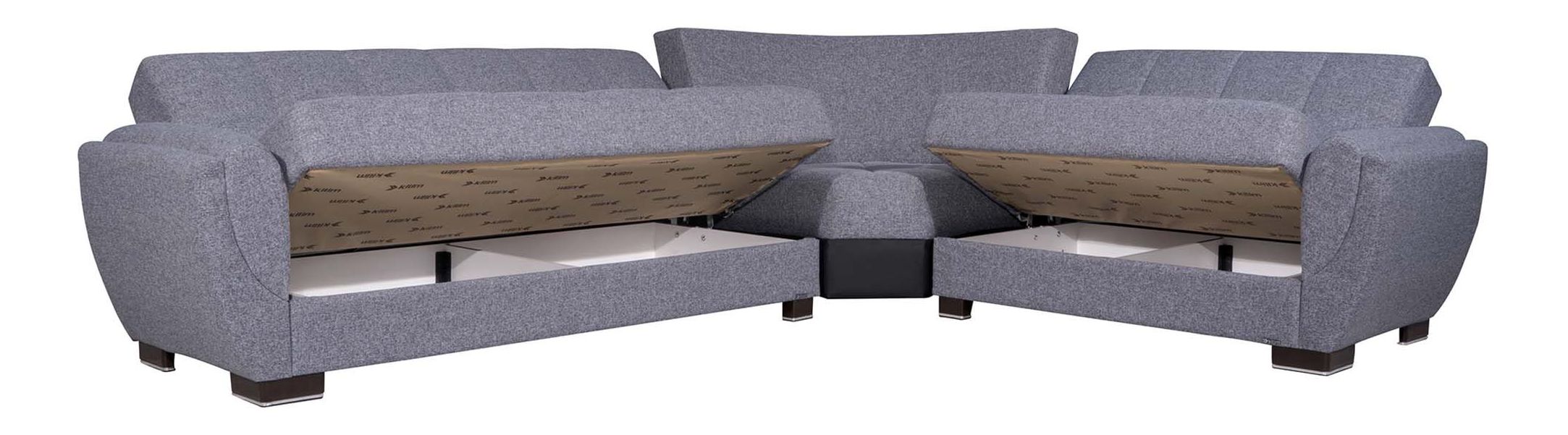 Armada Air Fabric Convertible L-Shaped Sectional Sofa