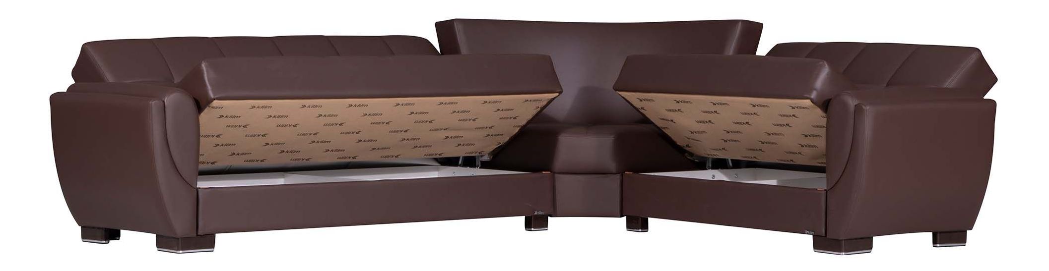 Armada Air PU Convertible L-Shaped Sectional Sofa