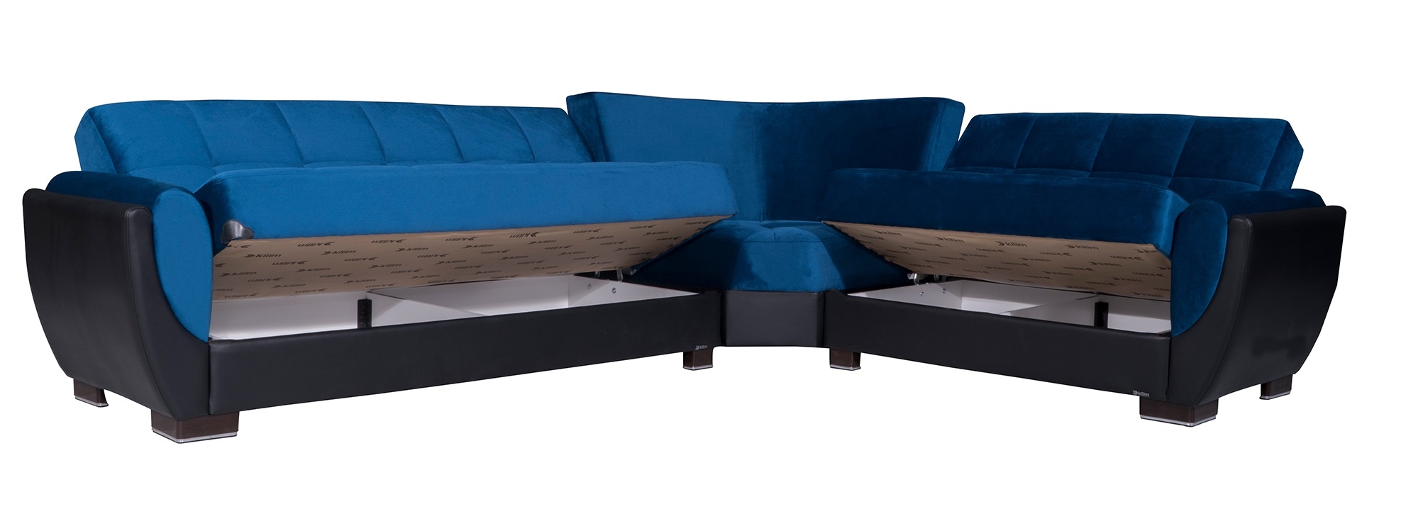 Armada Air Fabric/PU Convertible L-Shaped Sectional Sofa